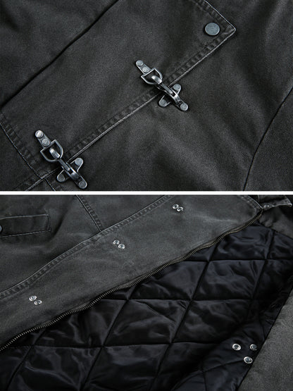 Deconstructed Cargo Cotton Jacket – Unisex Warm Winter – Japanese vintage | yamalin clothes | Yamalinclothes