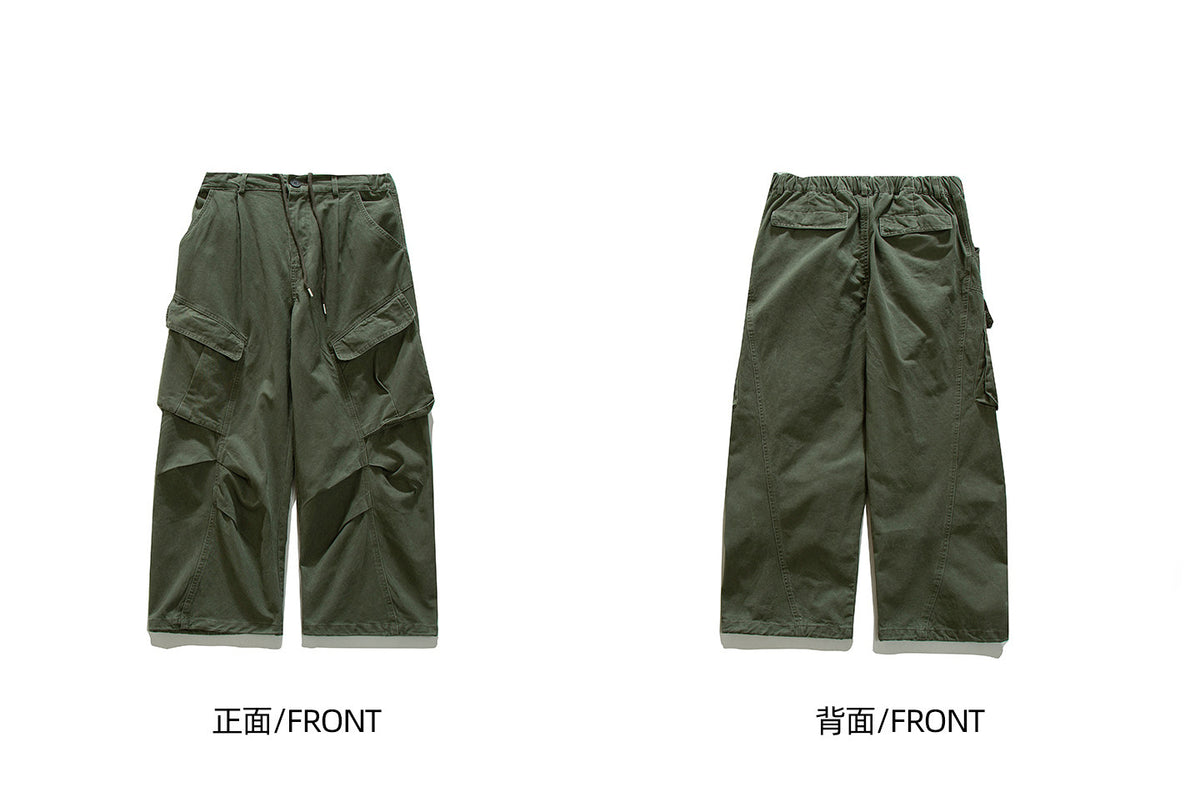 Cotton Cargo Pants – Angled Pockets & Wide Leg | Yamalinclothes