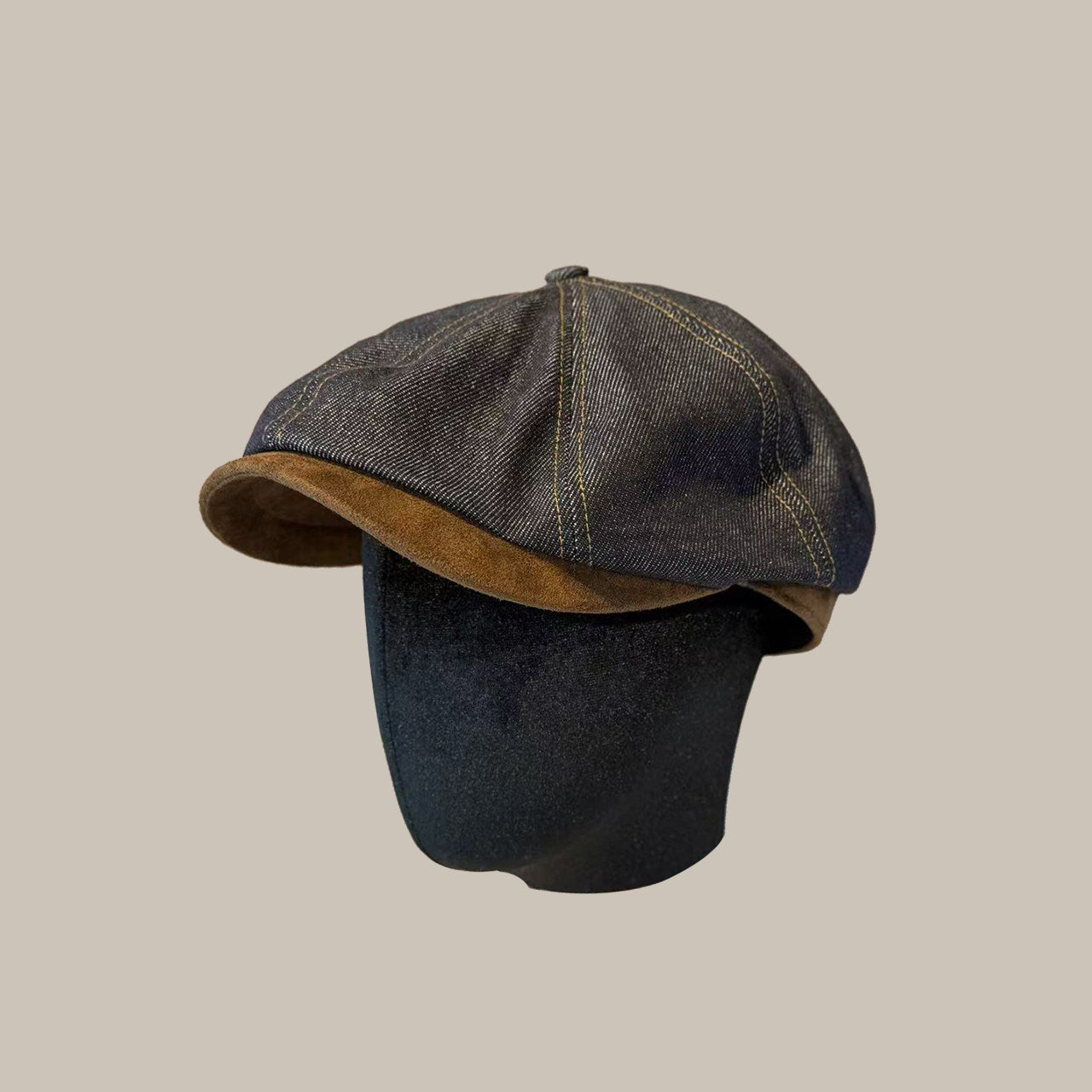 Washed Denim Painter Hat – Niche Unisex Japanese Casual