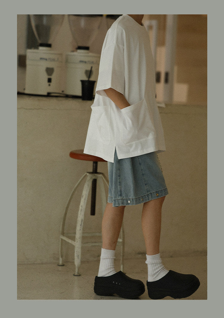 Japanese-style large wide short sleeve tee bat sleeve | Japanese vintage | yamalin clothes | Yamalinclothes