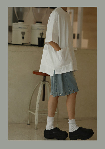 Japanese-style large wide short sleeve tee bat sleeve | Japanese vintage | yamalin clothes | Yamalinclothes