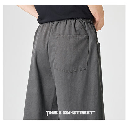{{ Japanese Tencel Lyocell Loose Straight Cargo Pants – Cool Summer Slacks for Men – Japanese vintage | yamalin clothes | Yamalinclothes }}