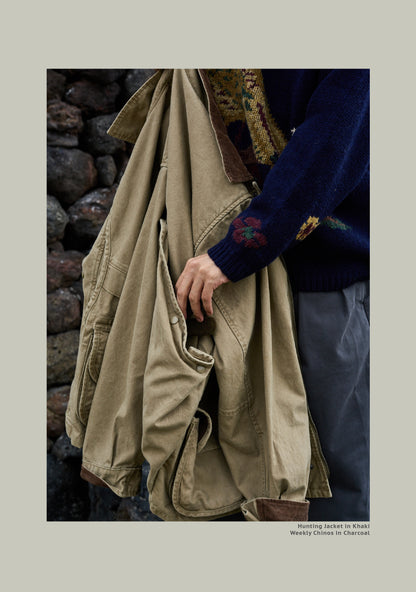 FW25 USAGE Hunting Jacket - Yamalin Heavy Year Washed Cotton Barn Hunting Silhouette Jacket