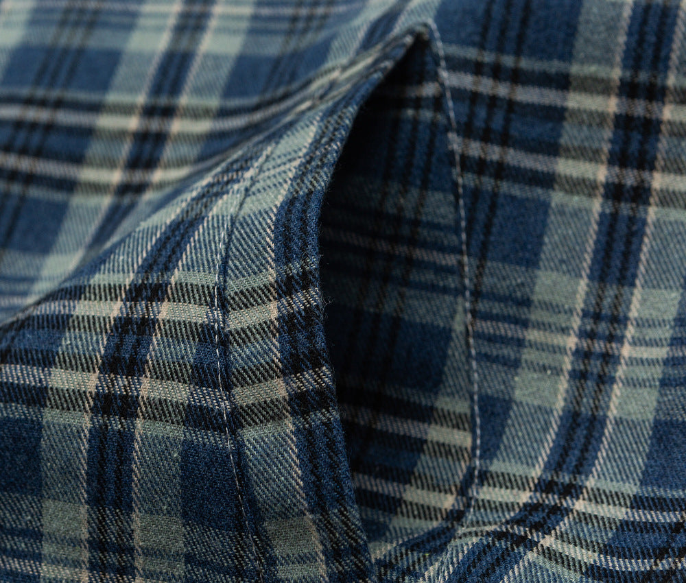 American Vintage Plaid Hooded Cardigan – Oversized Unisex Cotton Sweatshirt Jacket