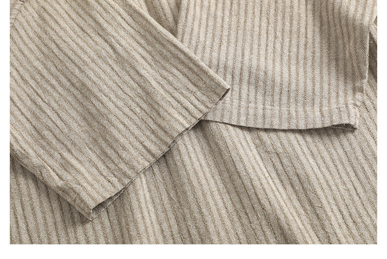Japanese Vintage Striped Polo Shirt – Loose Fit Old Money Short Sleeve for Men – Japanese vintage | yamalin clothes | Yamalinclothes