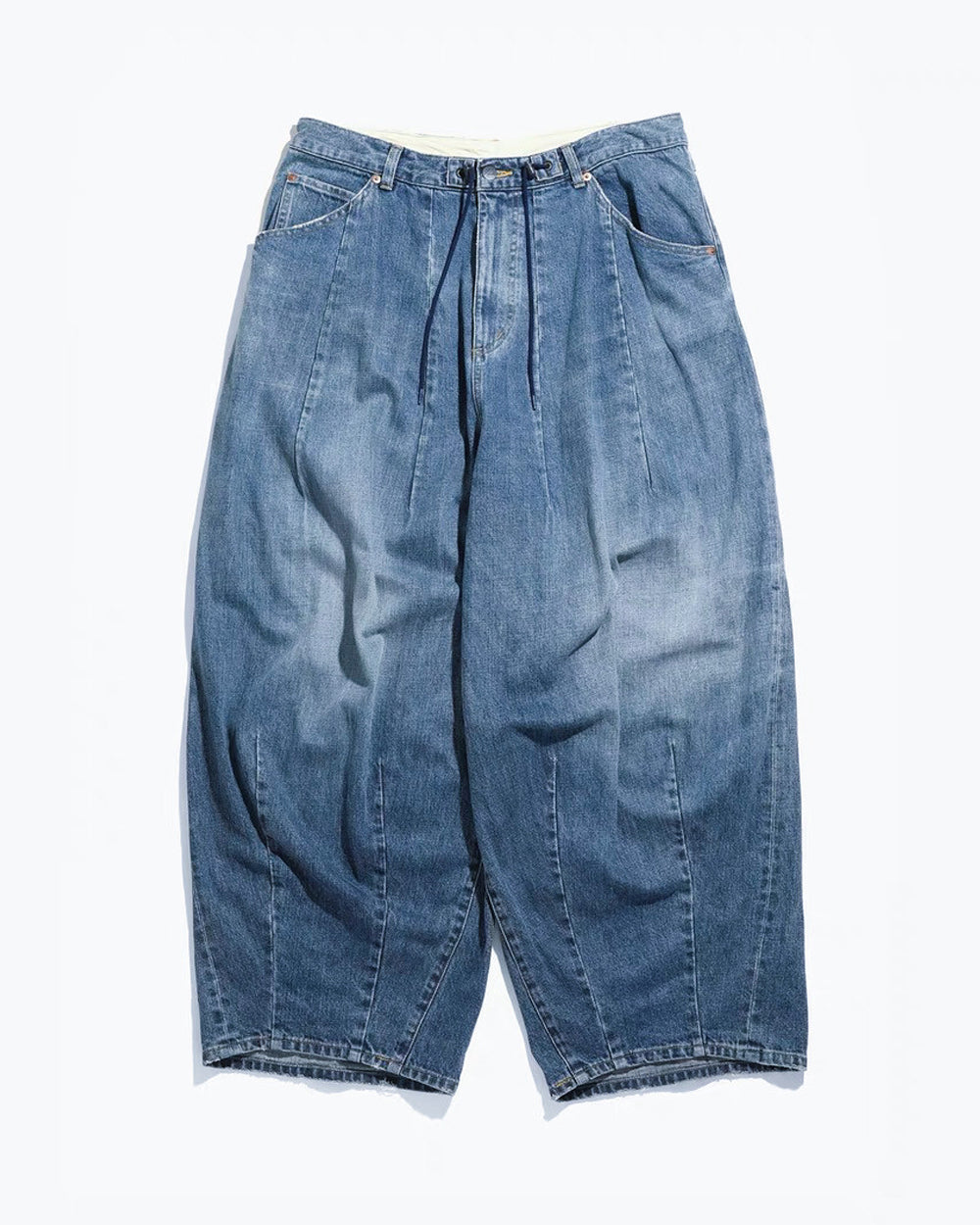 Japanese Retro Washed Balloon Wide-Leg Denim Trousers – Loose Cropped Unisex Streetwear – Japanese vintage | yamalin clothes | Yamalinclothes