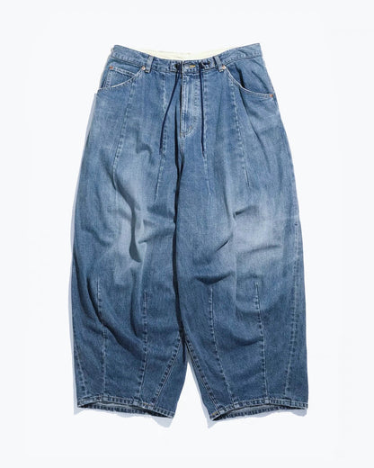 Japanese Retro Washed Balloon Wide-Leg Denim Trousers – Loose Cropped Unisex Streetwear – Japanese vintage | yamalin clothes | Yamalinclothes