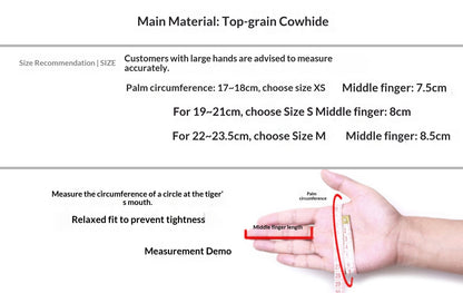 Retro Top-Grain Cowhide Motorcycle Riding Gloves – Unisex Touchscreen