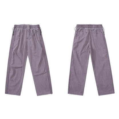 Matte Distressed Paratrooper Pants – 125g Ripstop Nylon Lightweight Wide Leg Summer Cargo for Men | Japanese vintage | yamalin clothes | Yamalinclothes