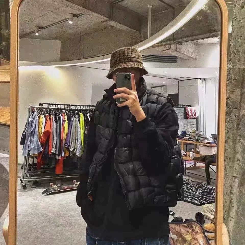 Double-Sided Cotton Woven High-Neck Vest – Warm Sleeveless Unisex – Vests | japanese streetwear | vintage workwear | unisex | Yamalinclothes