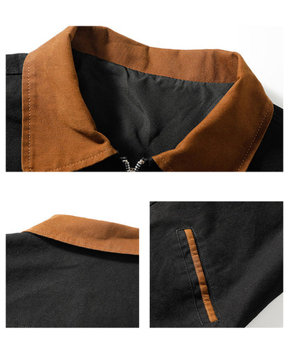 American Lapel Cargo Baseball Jacket – Loose Unisex Plus Size S–8XL
