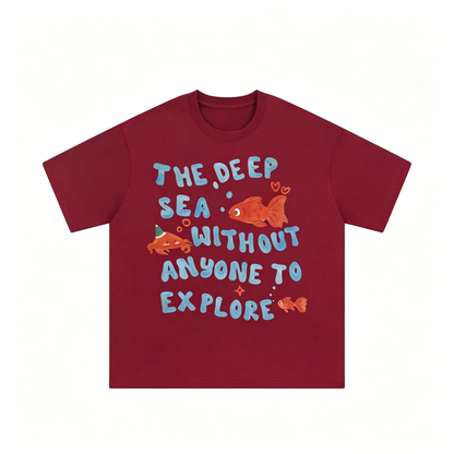 Alphabet Cartoon Print Loose T-Shirt – Vintage Unisex Casual Streetwear – Japanese vintage | yamalin clothes | Yamalinclothes