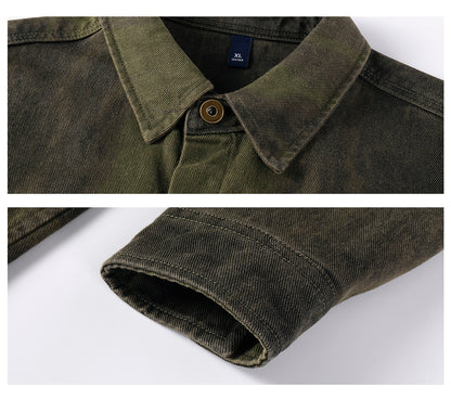 Tie-Dye Washed Cargo Jacket – American Vintage Oversized Unisex