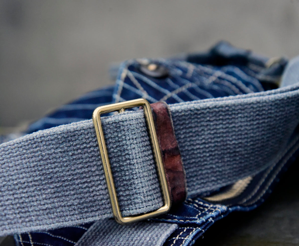 Washed Canvas Distressed Fanny Pack – Vintage 3-Way Chest Crossbody Unisex – Bags | japanese streetwear | vintage workwear | unisex | Yamalinclothes