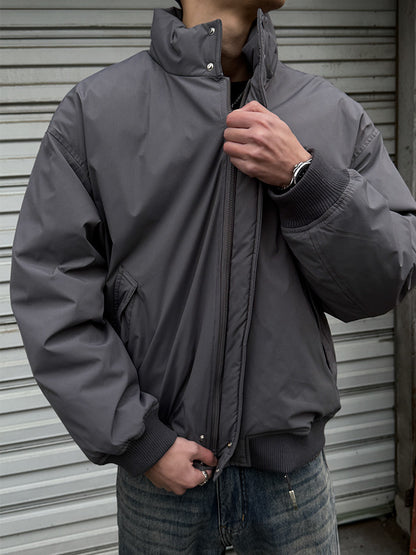 Duck Down Jacket – Stand Collar & Ribbed Hem | Yamalinclothes