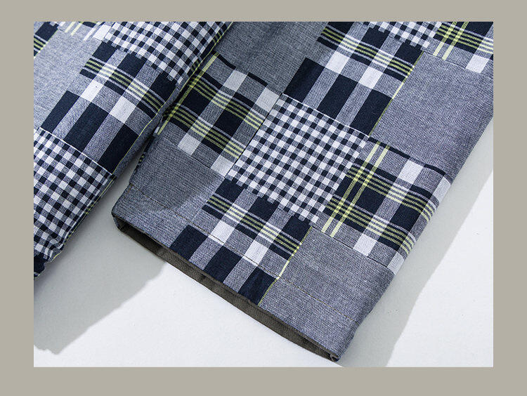 Japanese retro splicing double-sided wearing robe casual coat