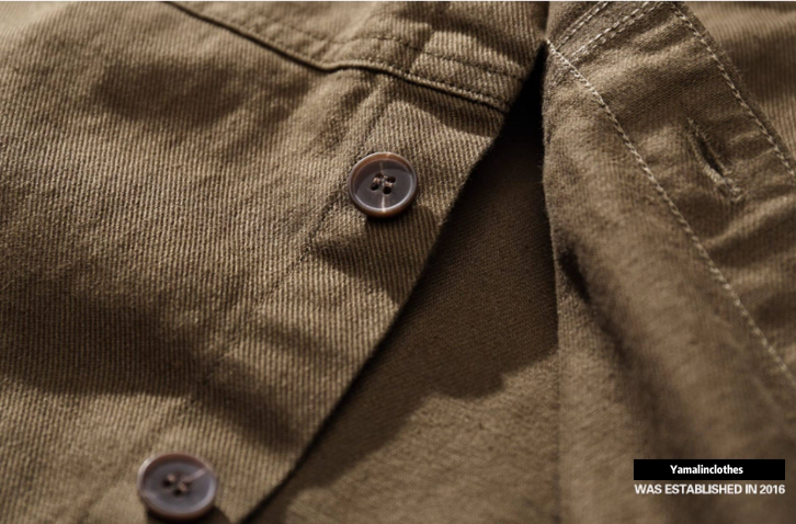 Heavyweight Utility Shirt Jacket – Men's Vintage Loose Long-Sleeve Overshirt
