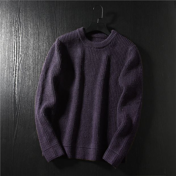 X01 Thickened!  All wool!  Export Europe and America men's foreign trade factory cut label tail goods knitted sweater winter coat