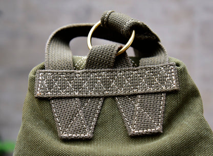 حقيبة كتف واحدة قماش سميك صناعة ثقيلة للرجال، حقيبة كروس عتيقة، حقيبة كاجوال، حقيبة صدر بنمط عسكري 8453