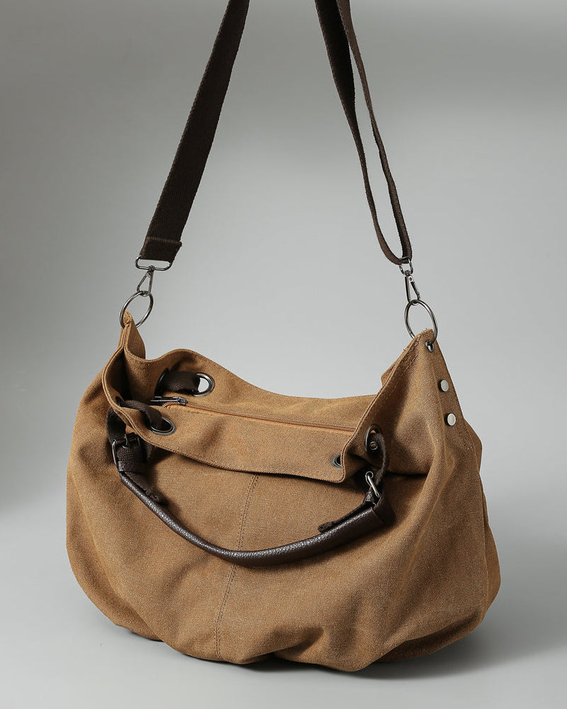 2025 New American Style Workwear Retro Commuter Large Bag Crossbody Canvas Tote Bag Melard Color Series Tote Bag – Japanese vintage | yamalin clothes | Yamalinclothes