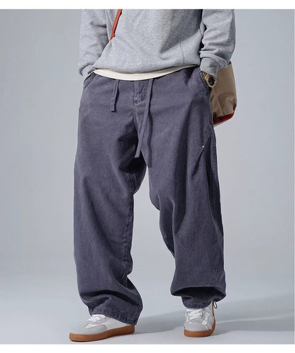 Cotton Baggy Pants – Drawstring Waist & Relaxed Leg