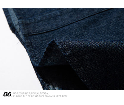 Denim Shirt – Washed Finish & Button Chest Pocket | Yamalinclothes