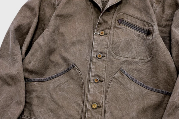 Vintage Distressed Patchwork Blazer – Deconstructed Retro Workwear Jacket for Men – Japanese vintage | yamalin clothes | Yamalinclothes