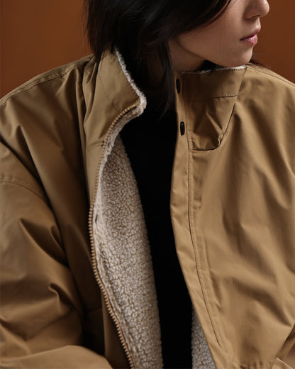 American Oversized Fleece Stand Collar Cotton Jacket – Unisex Workwear Winter Coat – Japanese vintage | yamalin clothes | Yamalinclothes