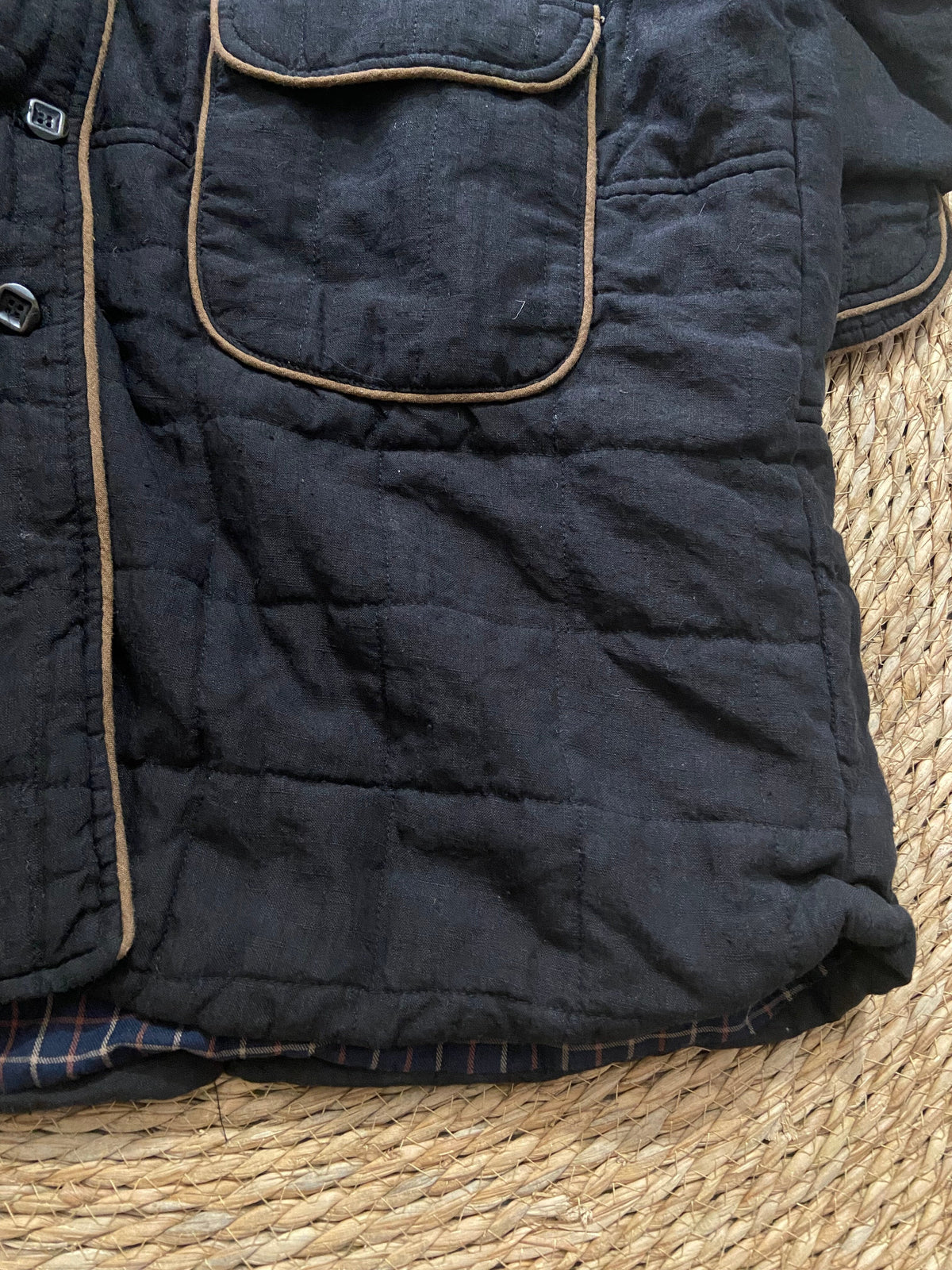 Long Padded Coat – Contrast Trim & Flap Pockets | Yamalinclothes