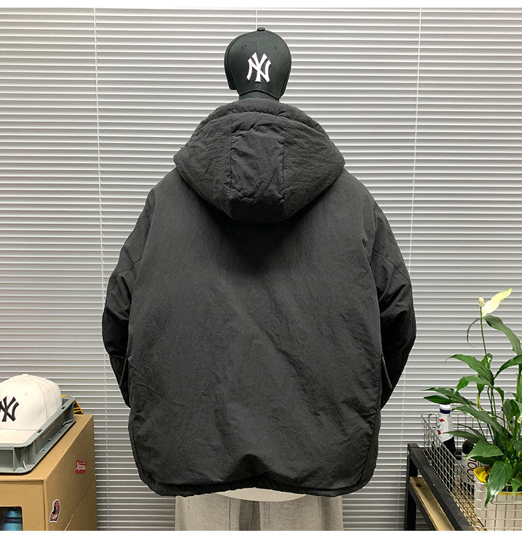 Hooded Padded Jacket – Drawstring Flap Pockets | Yamalinclothes