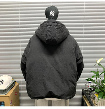 Hooded Padded Jacket – Drawstring Flap Pockets | Yamalinclothes