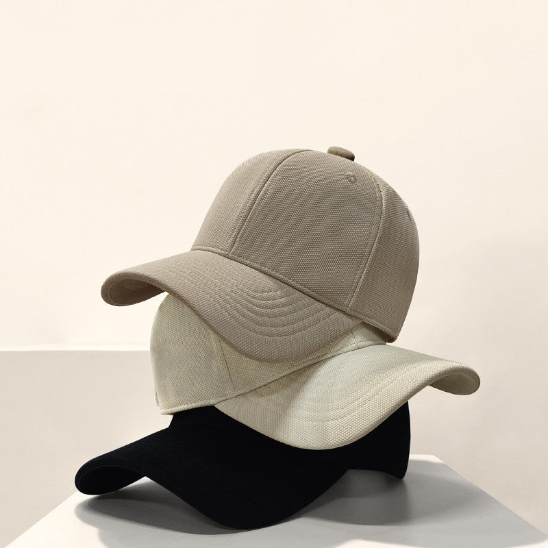 Solid Color Hard Brim Baseball Cap – Cotton Adjustable Unisex Sun Hat – cap | japanese streetwear | vintage workwear | unisex | Yamalinclothes