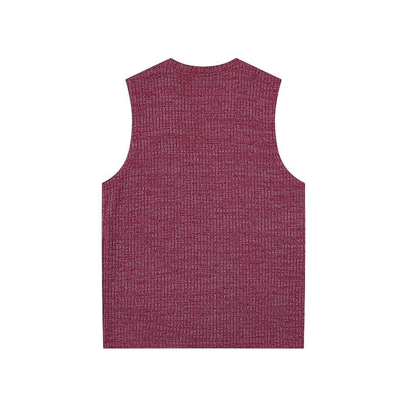 Knot Embroidered Sleeveless Vest – Loose Oversized Japanese Streetwear Top – Japanese vintage | yamalin clothes | Yamalinclothes