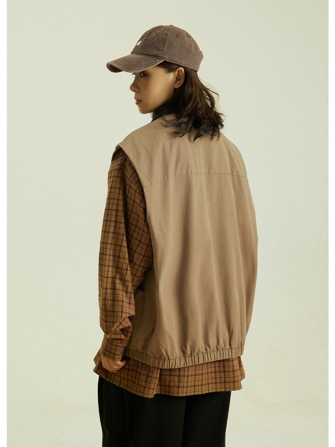 Workwear Vest – Contrast Corduroy Collar | Yamalinclothes