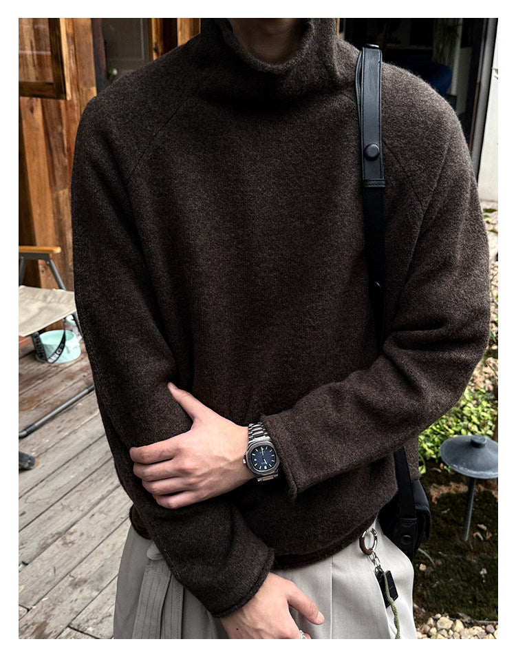 560G Turtleneck Drop Shoulder Sweater – Warm Loose Unisex