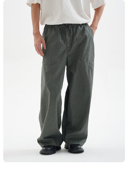 Enzyme Washed Vintage Straight Leg Casual Pants – Loose Fit Unisex All Season Trousers | Japanese vintage | yamalin clothes | Yamalinclothes