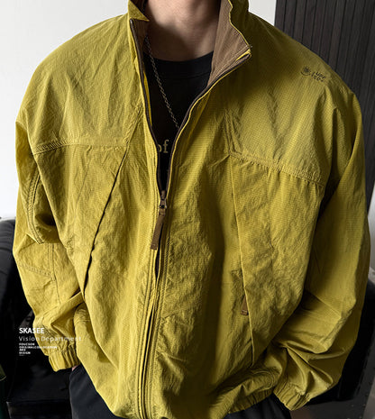 Quick-Dry Stand-Collar Outdoor Jacket – Mountain Oversized Unisex – Japanese vintage | fall outfits 2026 | fall winter outfits | classy winter outfits | lazy comfy outfits | japanese streetwear | vintage workwear | yamalin clothes | Yamalinclothes