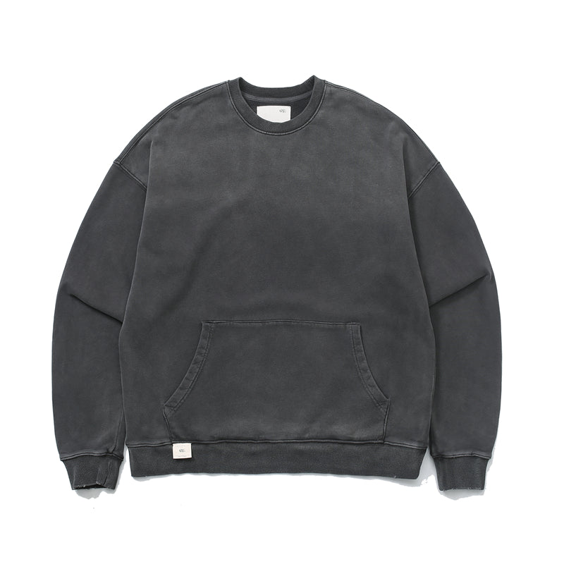 Washed Vintage Heavyweight Crewneck Sweatshirt Retro