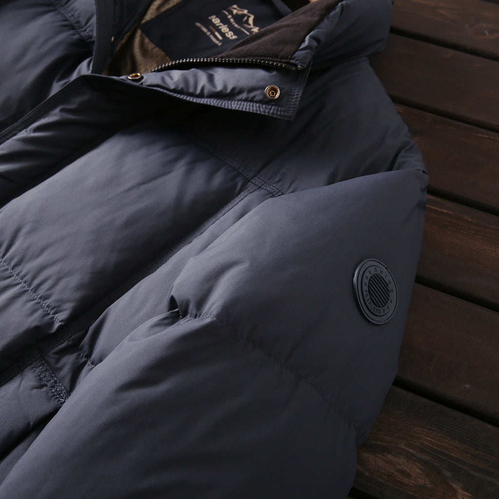 Lightweight 600 Fill Down Puffer Jacket – Stand-Collar Thickened Warm (Men & Unisex)