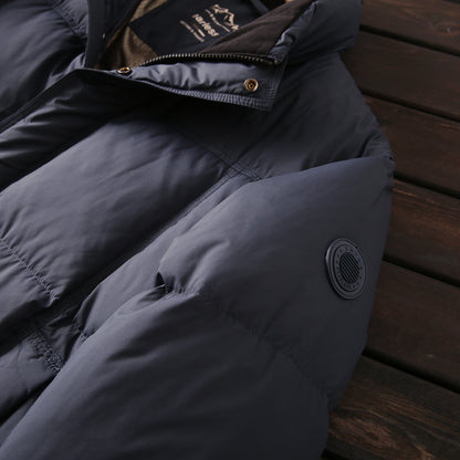 Lightweight 600 Fill Down Puffer Jacket – Stand-Collar Thickened Warm (Men & Unisex)