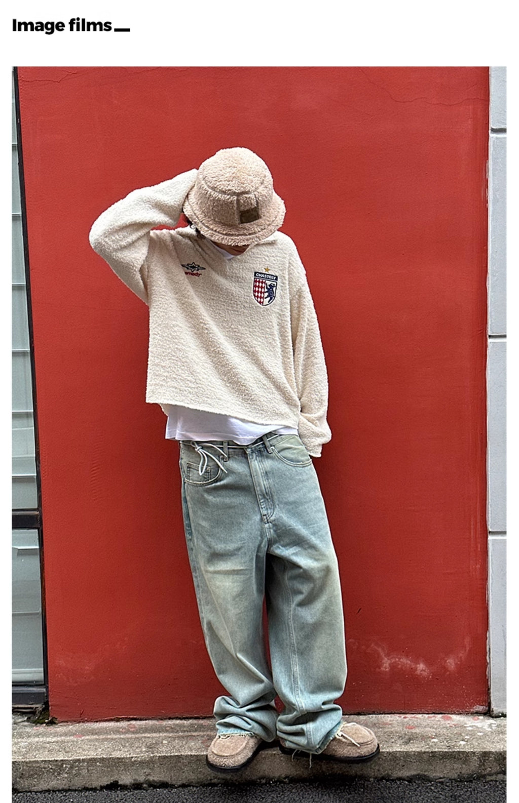 Remedy Inge Sheep” Embroidered Unisex Sweater – American Turn-Down Collar Spring/Autumn Knit