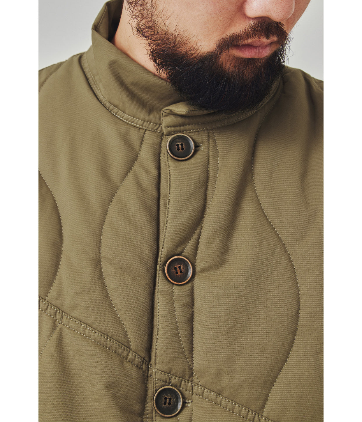 Stand Collar Cotton Padded Jacket - Large Pocket Thick Winter Coat (Men)