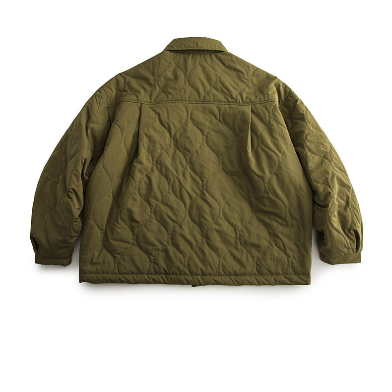 japanese Minimalist Quilted Cotton Jacket - Lightweight Couple Coat