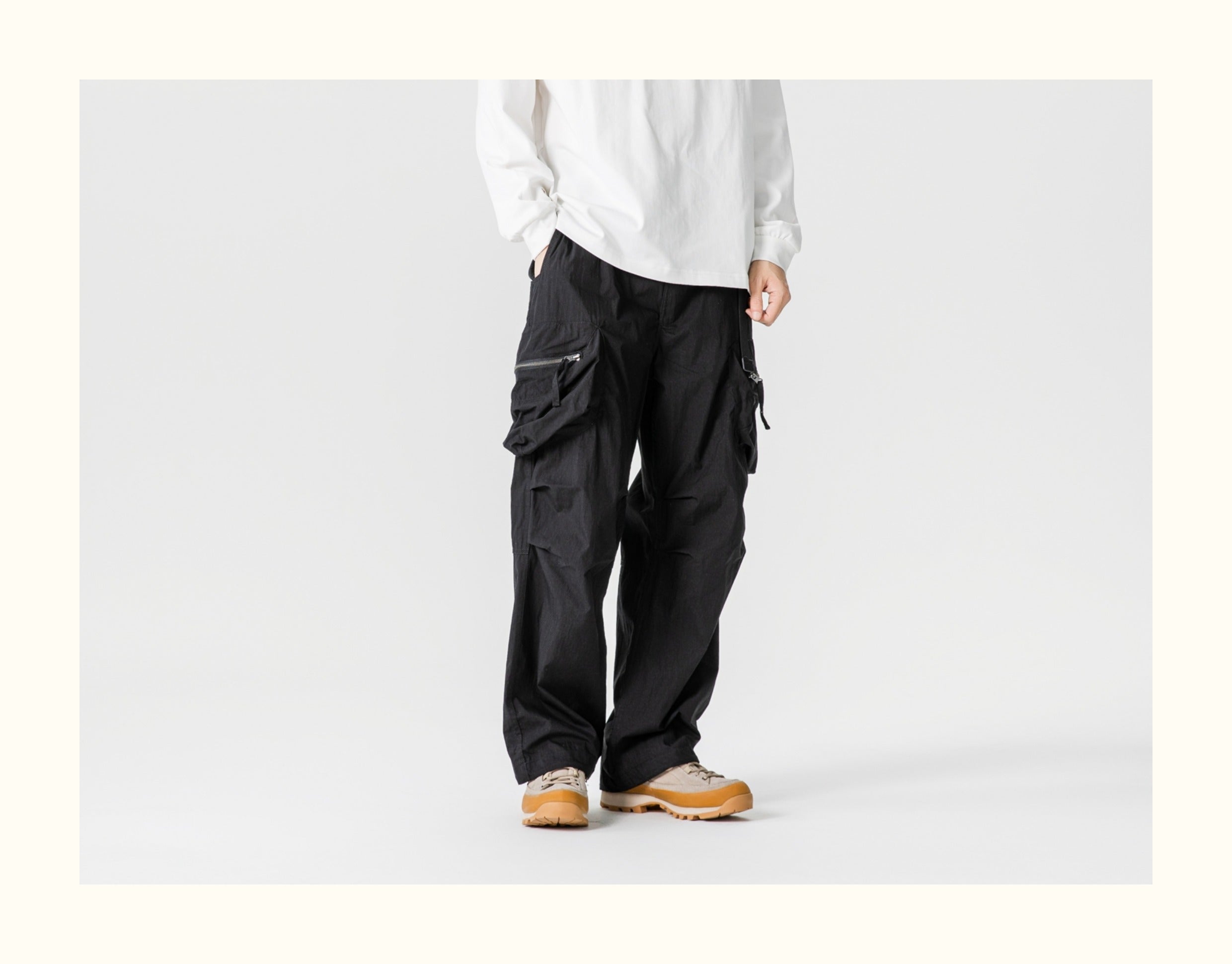 Outdoor Functional Cargo Jogger Pants – Wrinkle-Resistant, Multi-Pocket Paratrooper Style for Men