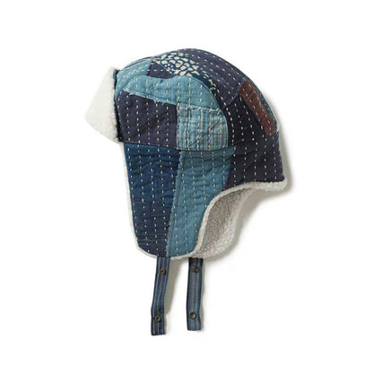 Hand-Sewn Indigo-Dyed Sashiko Show Hat – Original Design Unisex