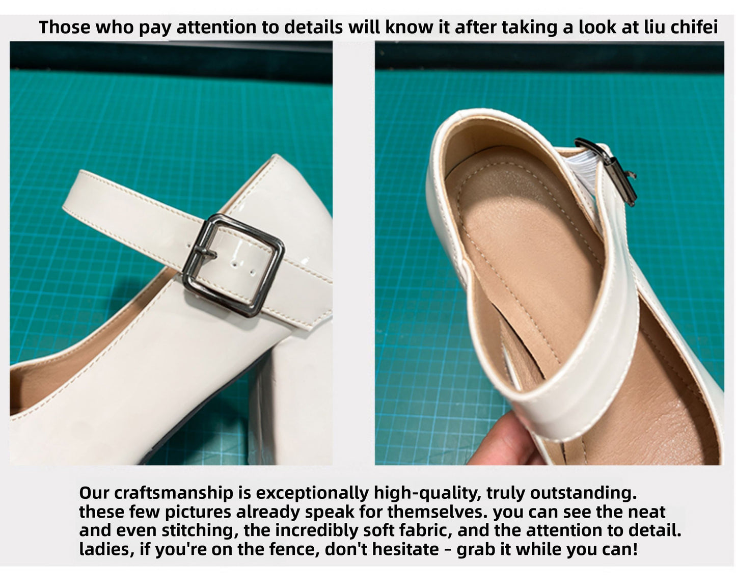 Women's French Style Mary Jane Wedding Shoes - Waterproof Platform Chunky Heel Elegant Bridesmaid Shoes