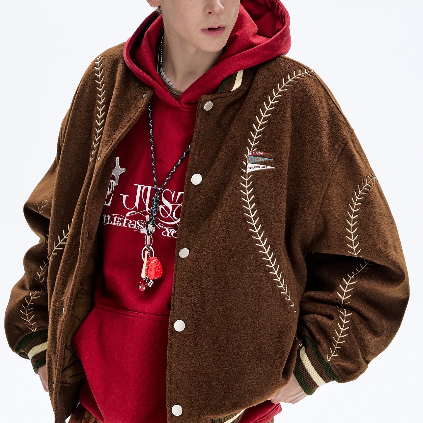 BJHG Quilted Baseball Jacket - American Style Color-Block Winter Coat (Unisex)