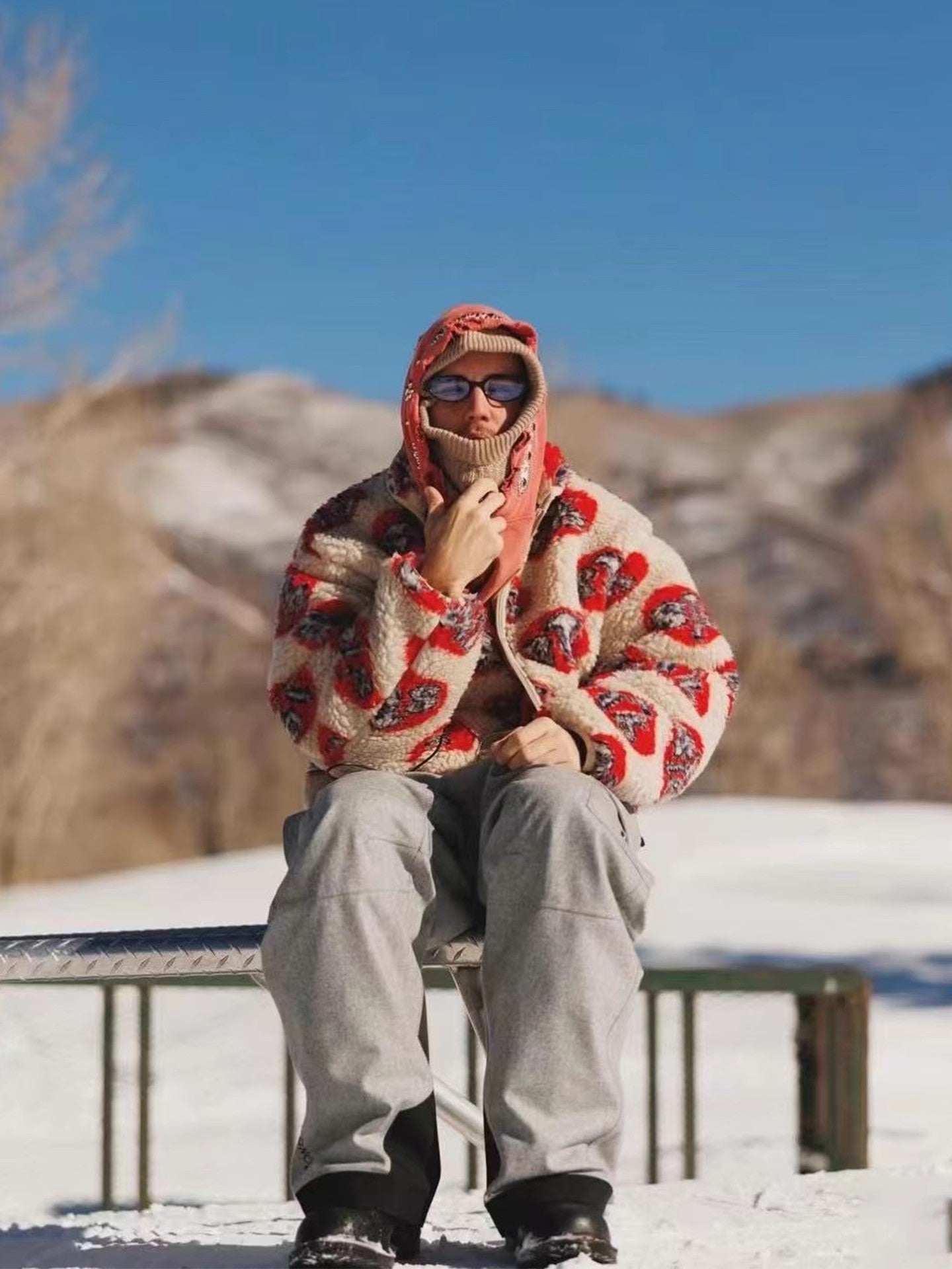 KAPITAL Lamb-Wool 8T6 Pattern Jacket – Japanese Retro Unisex