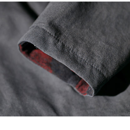 Men's Japanese Retro Reversible Cotton Robe Cardigan