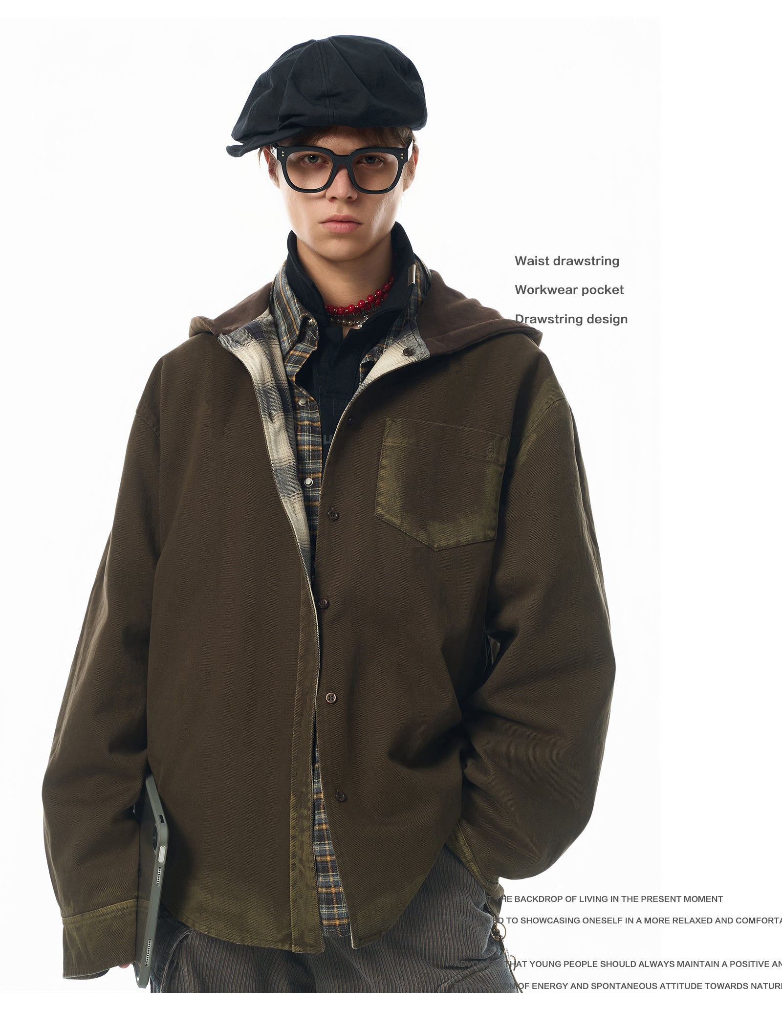 Vintage Reversible Hooded Plaid Jacket – Heavy Dual-Wear (Unisex)